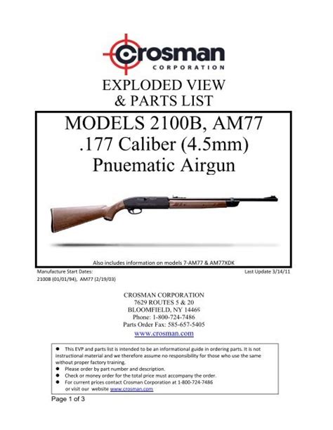2100 And Am77 Evp And Pl Crosman