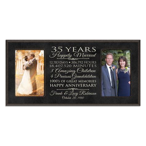 Lots of 35th anniversary gift ideas for your parents, your husband or your wife. Personalized 35th anniversary gift for him,35 year wedding ...