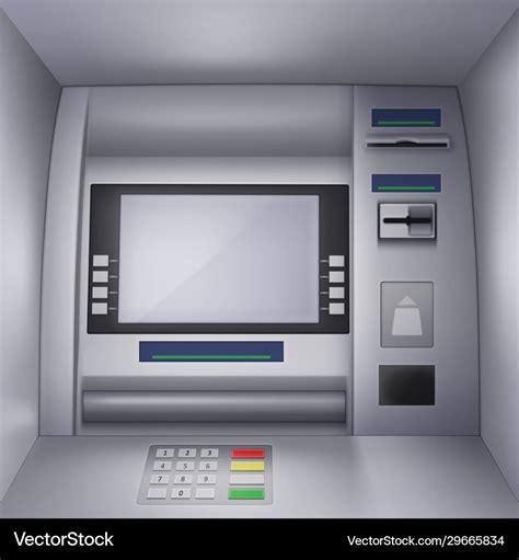 Realistic A Atm Machine Royalty Free Vector Image