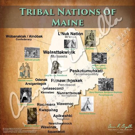 Tribal Nations Of Maine Map American Indian History Native American