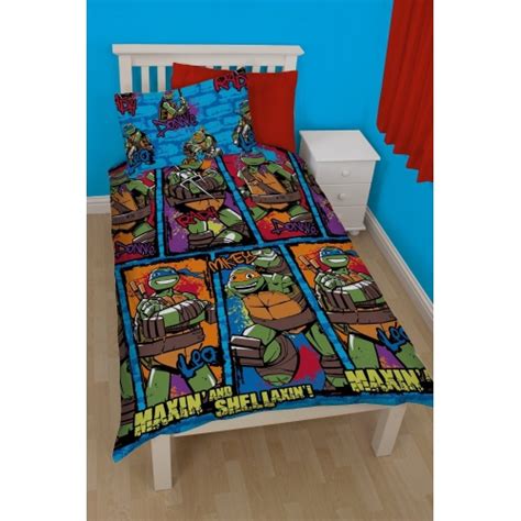 Teenage Mutant Ninja Turtles Urban Rotary Single Bed Duvet Quilt Cover