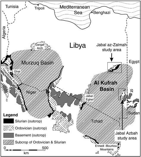 Sketch Map Of Libya Showing The Location Of Al Kufrah Basin And The Two