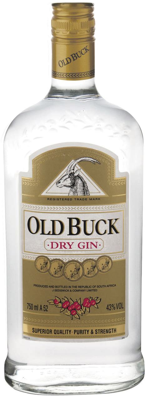Old Buck Gin Dry Gin Vodka Bottle