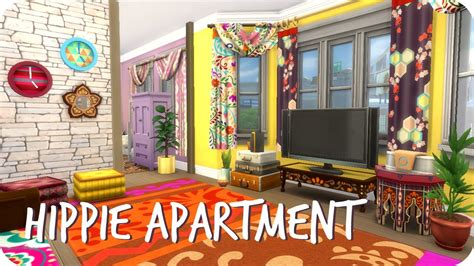 Sims 4 Speed Build Hippie Roommate Apartment Youtube