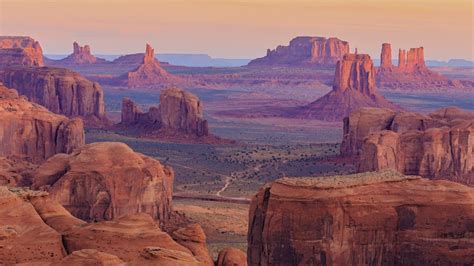Sunrise In Hunts Mesa Navajo Tribal Majesty Place Near Monument Valley