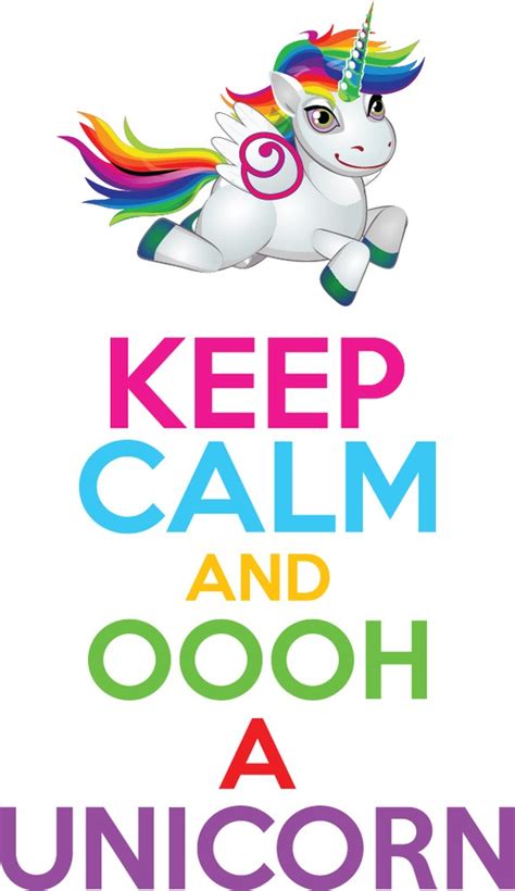 Keep Calm Quote Rainbow Unicorn Wall Sticker