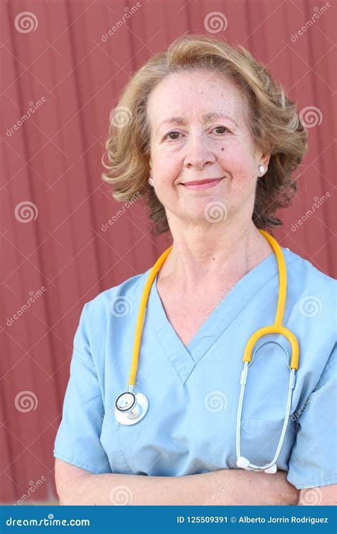 Older Nurse Close Up Stock Image Image Of Nurse Elite 125509391