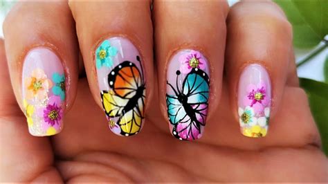 Ver más ideas sobre uñas con mariposas, manicura de uñas, manicuras. Decoración de uñas mariposas y flores fácil - uñas decoradas con mariposas y flores - YouTube