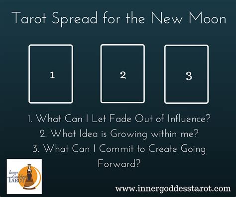 A 3 Card Tarot Spread For The New Moon Inner Goddess Tarotinner