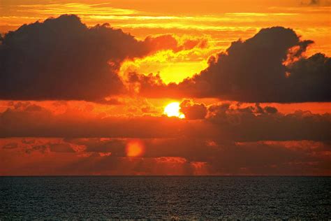Orange Ocean Sunset Photograph By Roblew Photography Fine Art America