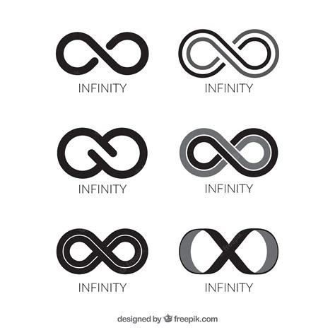 Premium Vector Black Infinity Symbol Collection
