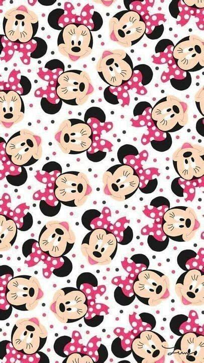 Mickey And Minnie Mouses With Polka Dots On White Background For Wallpaper Or Fabric