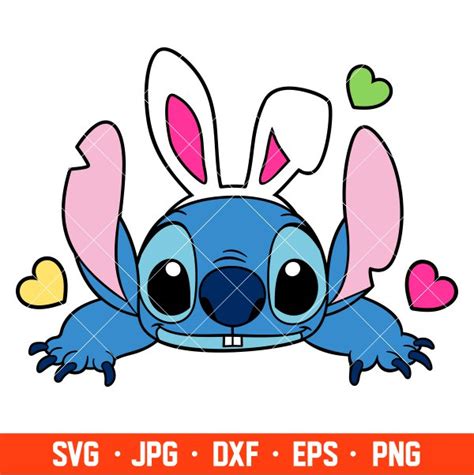 Easter Bunny Stitch Svg Happy Easter Svg Disney Svg Cricu Inspire