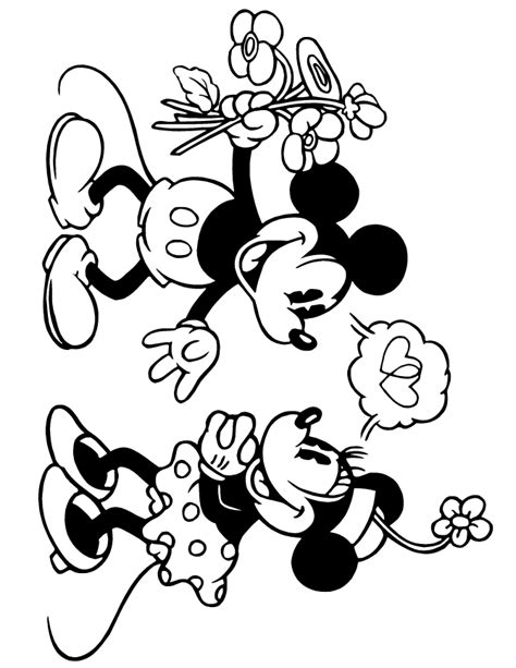 Free printable pdf coloring pages and books for girls, boys, children and adults. Mickey Mouse Valentines Coloring Pages - Coloring Home