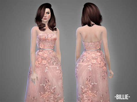 The Sims 4 Billie Gown Mesh By April Available At The Sims
