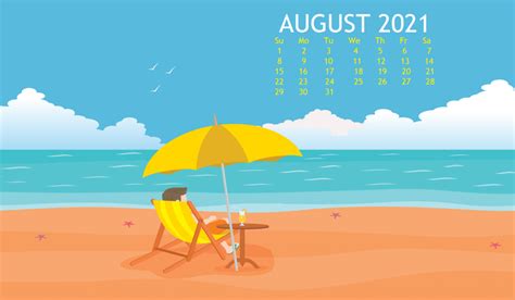 August 2021 Desktop Calendar Wallpaper In 2021 Calendar Wallpaper