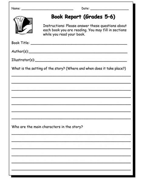 Free Book Report Form