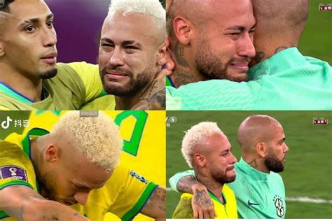 neymar jr breaks down after brazil s loss against croatia in quarter final watch reaction
