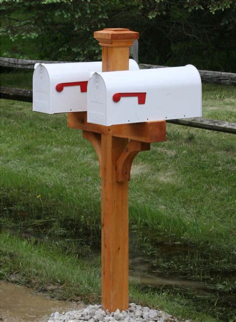 Cedar Double Mailbox Post Wooden Mailbox Diy Mailbox Mailbox Posts