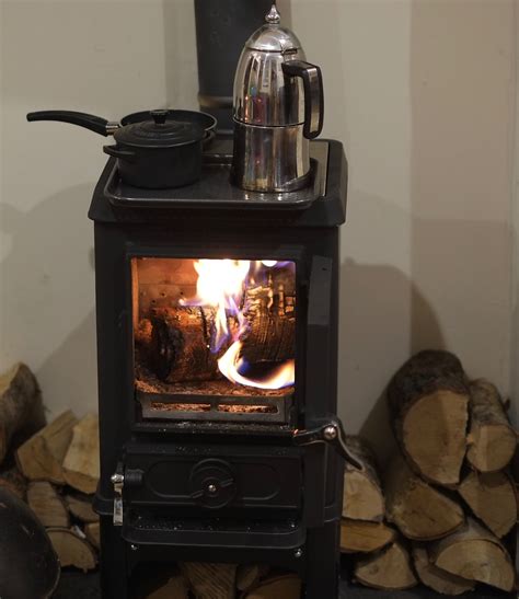 Tiny Wood Stove Cooking