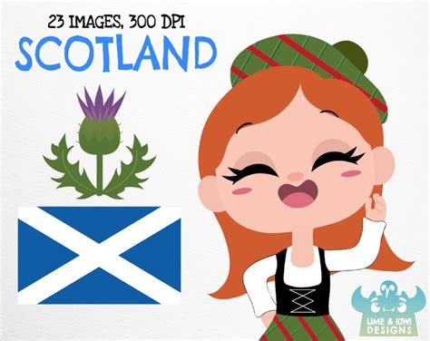 Scotland Clipart Instant Download Vector Art Commercial Use Etsy