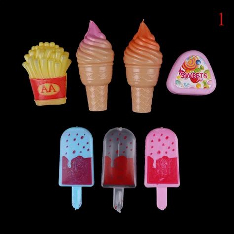 Set Baby Toys Safety Material Ice Cream Popsicles Chips Sweets Box Tableware For For Barbie