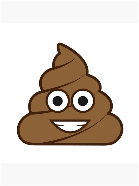 Poop Emoji Happy Poster By Jvshop Redbubble