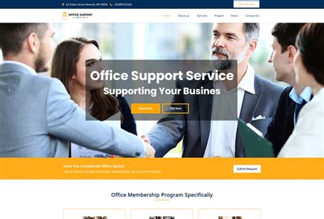 Office Support Services Wordpress Theme