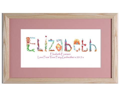 Name Frame Personalised Baby Ts Name Frame Tiger Lily Prints