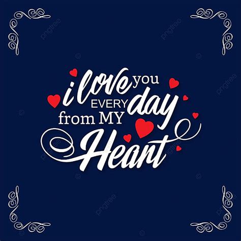 Download can you hear my heart sub indo. I Love You Every Day From My Heart With Blue Background ...