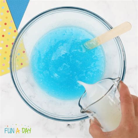 Liquid Starch Slime With Just 3 Ingredients Fun A Day
