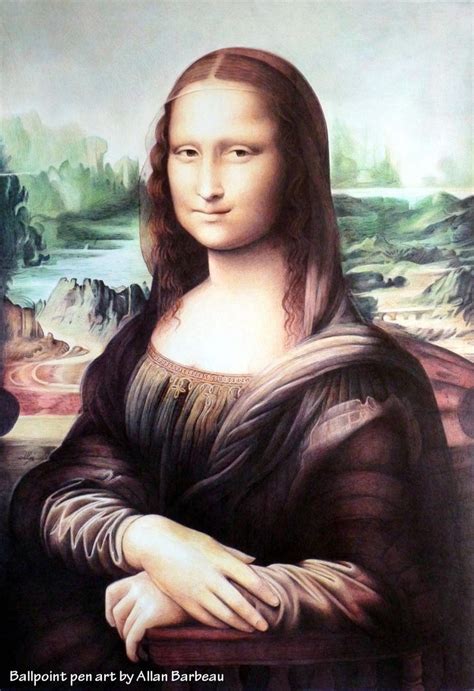 Mona Lisa With Ballpoint Pen By Artisallan On Deviantart