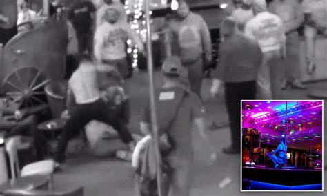 canberra strip club brawl caught on cctv daily mail online