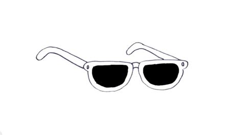 How To Draw Sunglasses On Head And We Sketch The Outline Of The