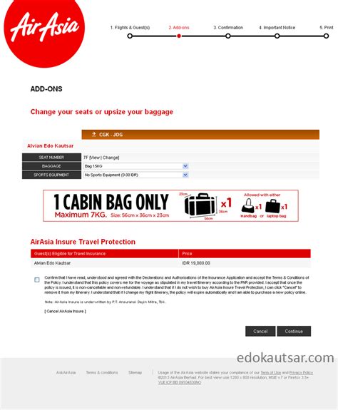 If web check in is being done you don't have to waste your time at the airport. Pengalaman Web Check In Maskapai AirAsia Indonesia | Edo ...