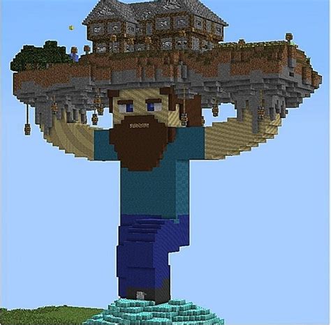 Steve Holding A House Minecraft Project Minecraft Houses Minecraft