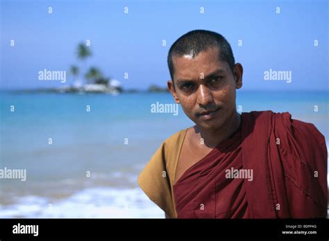 Buddhist Monk Hikkaduwa Sri Lanka Hi Res Stock Photography And Images