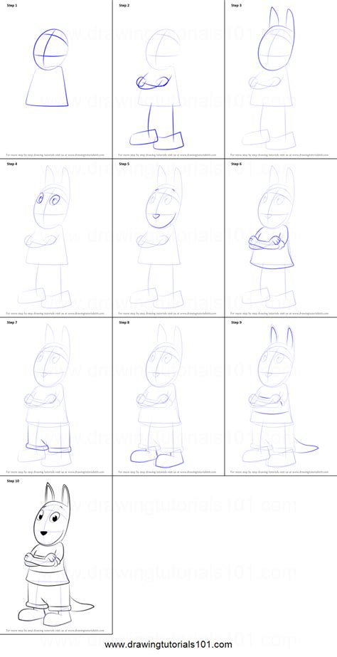 How To Draw Austin From The Backyardigans Printable Drawing Sheet By