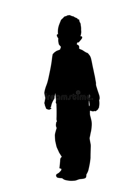 Silhouette Of Little Boy Stock Vector Illustration Of Freedom 134269292