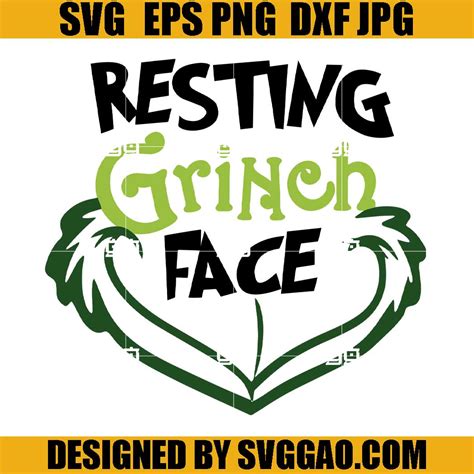 Resting Grinch Face Svg The Grinch Who Stole Svg Christmas Svg