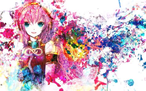 Paint Splash Of Megurine Luka Vocaloid Wallpaper Anime Wallpapers