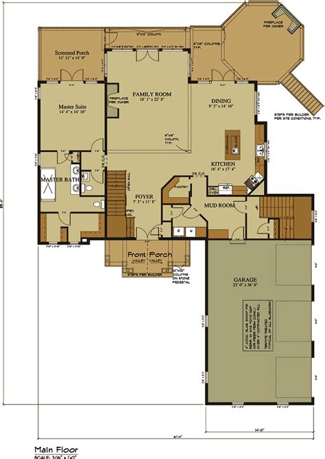 Mitch ginn lake house plan for russell lands at lake from lake home floor plans. 3 Car Garage Lake House Plan - Lake Home Designs