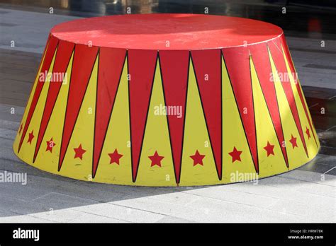 Circus Stand In Red And Yellow Color Stock Photo Alamy