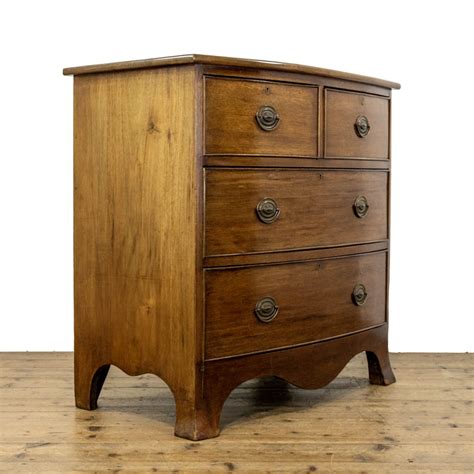 Antique Mahogany Bow Front Chest Of Drawers M 4162 Penderyn Antiques