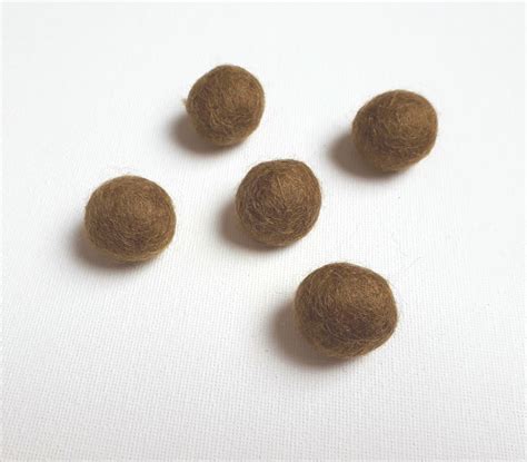 Wool Felt Balls Light Brown 2cm 102050100 Pcs Handmade Etsy