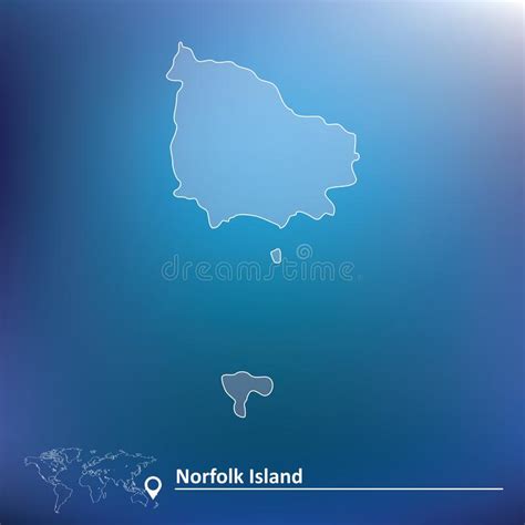 Mapa De La Isla De Norfolk Ilustración Del Vector Ilustración De