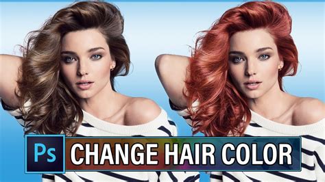 How To Change Hair Color In Photoshop Cc Youtube
