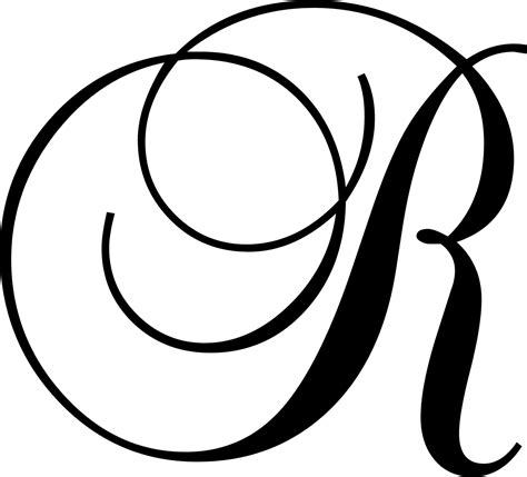 Letter "R" Wall Decal | Letra cursiva elegante, Letras imprimibles y