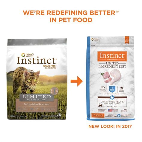 Our ingredient list is purposefully simple, made with one animal protein and one vegetable, versus the mix of each you'll find in most other cat foods. Instinct Limited Ingredient Diet Grain Free Recipe with ...