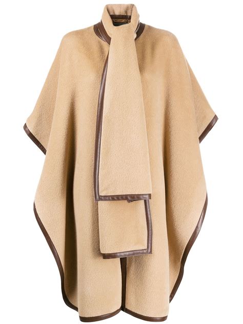 Alberta Ferretti Oversized Textured Cape Coat Farfetch Cape Coat